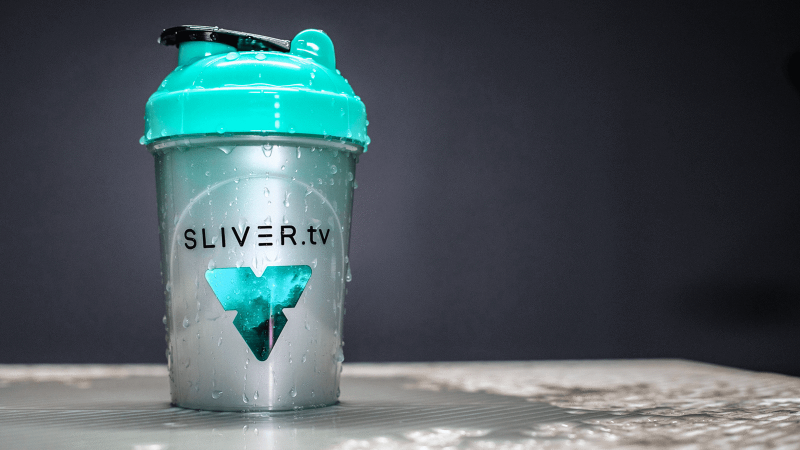 silver tv shaker cup