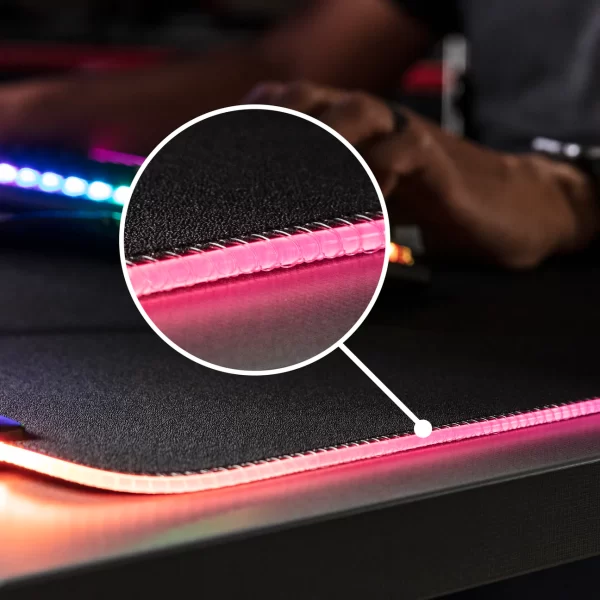 لوحة ماوس كبيرة LED بإضاءة متعددة الألوان RGB