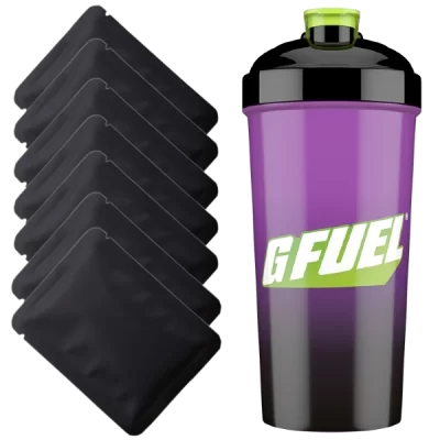 جي فيول شيكر مع 7 ظروف 709مل - G FUEL SHAKER WITH 7 PACKS 709ml